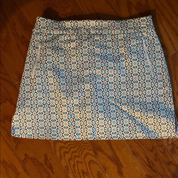 Ruby Rd. Blue and Gray Mini Skirt - Picture 8 of 8